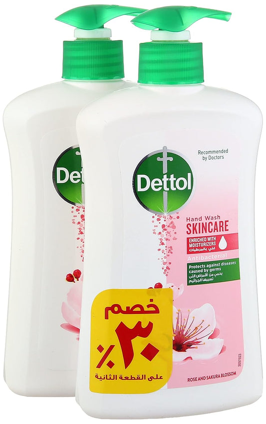 Dettol Skincare Anti-Bacterial Liquid Hand Wash, 2 Pieces - 400 ml