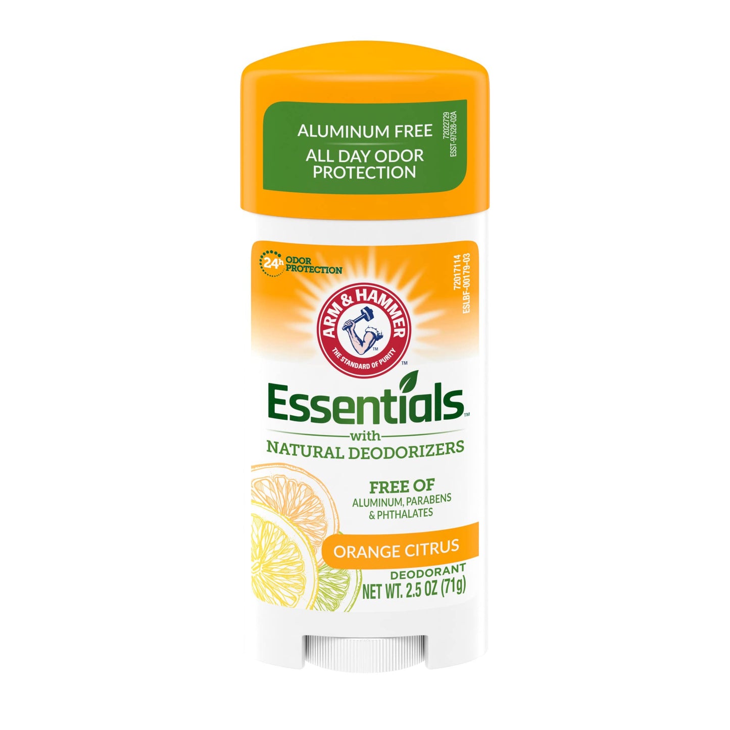ARM & HAMMER Essentials deodorant, crisp orange citrus, 2.5 ounce, 1 Count