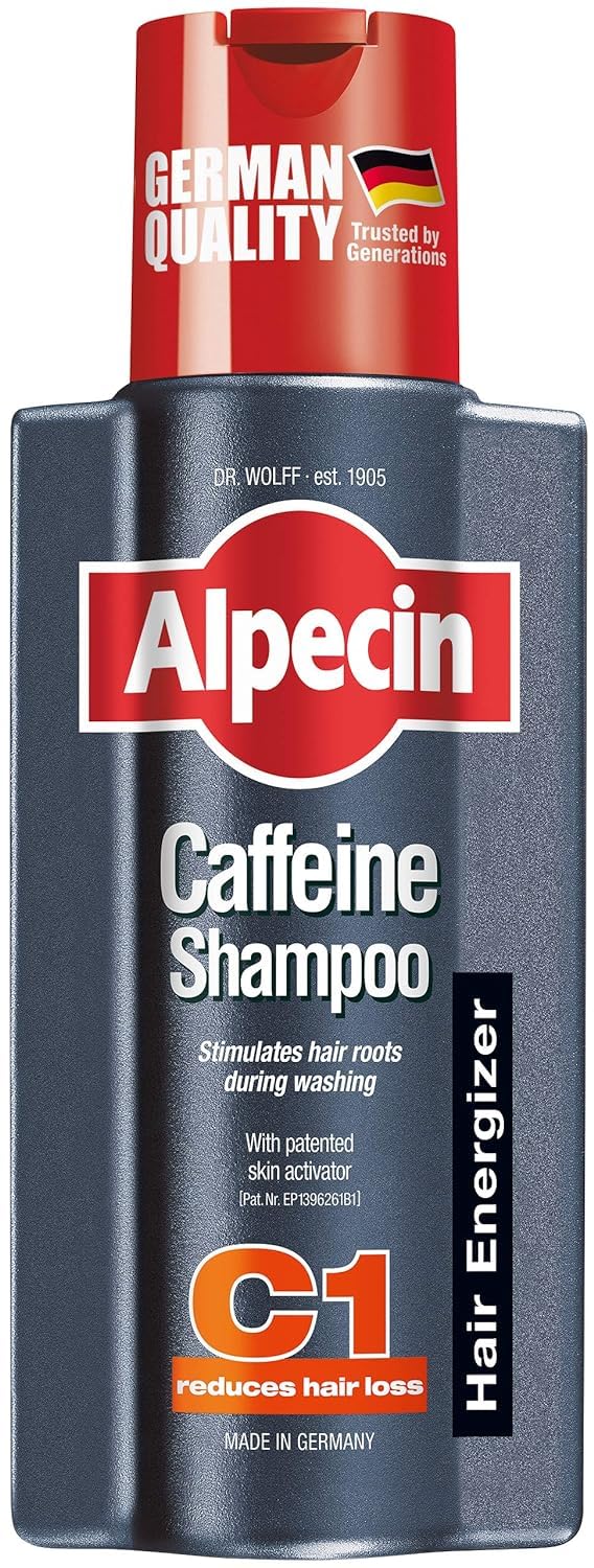 Alpecin Caffeine Shampoo C1 1X 250Ml | Prevents And Reduces Hair Loss | Energizer For Strong Hair | Natural Hair Growth Shampoo For Men | Hair Care For Men| Made In Germany