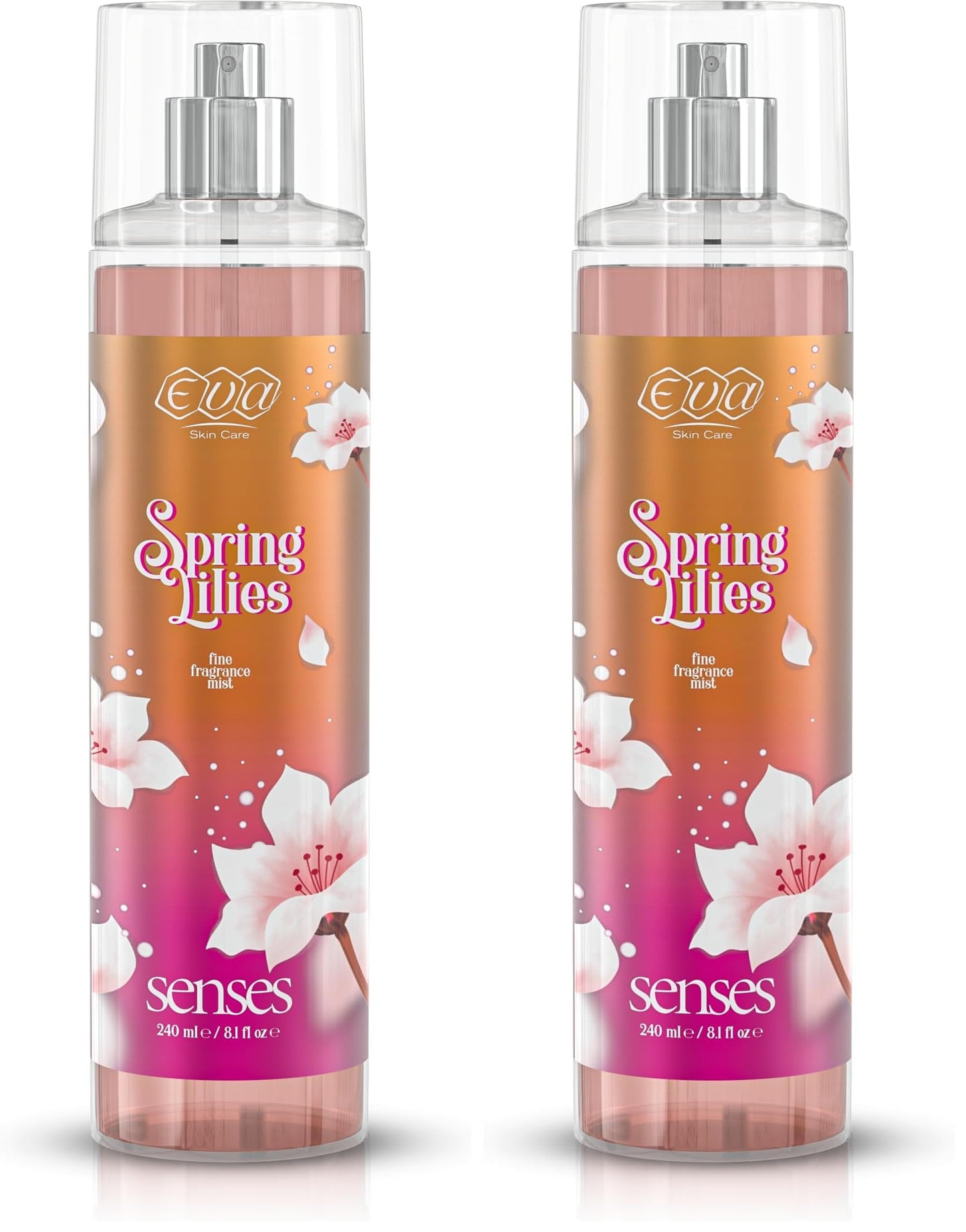 Eva Skin Care Senses body splash- Spring Lilies 240ml (Pack of 2)