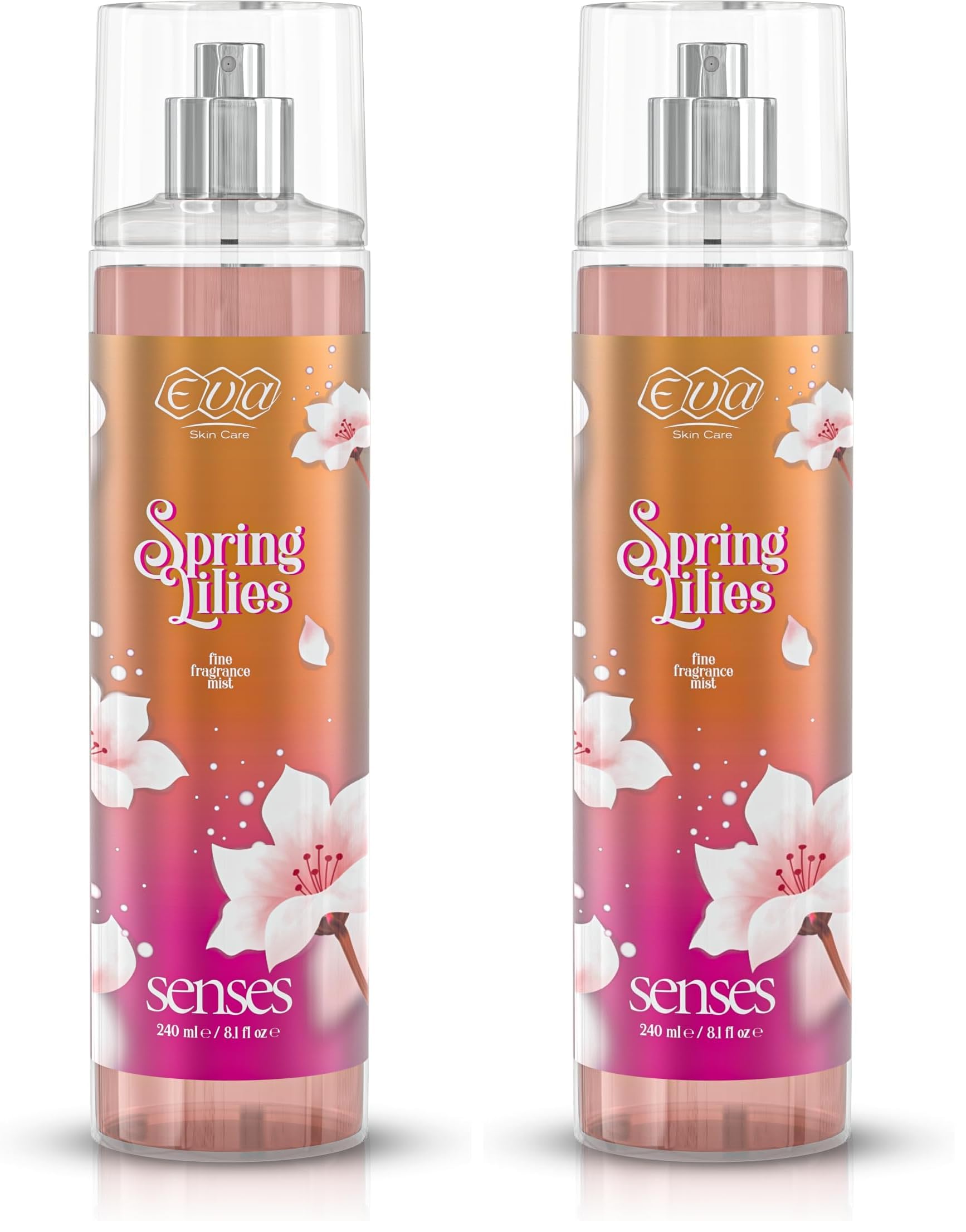 Eva Skin Care Senses body splash- Spring Lilies 240ml (Pack of 2)
