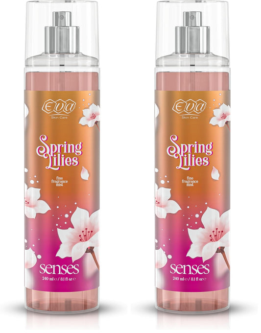 Eva Skin Care Senses body splash- Spring Lilies 240ml (Pack of 2)