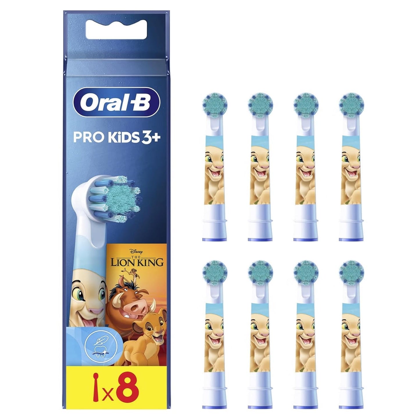 Oral-B Pro Kids Lion King Electric Toothbrush Heads Pack of 8 for Ages 3+