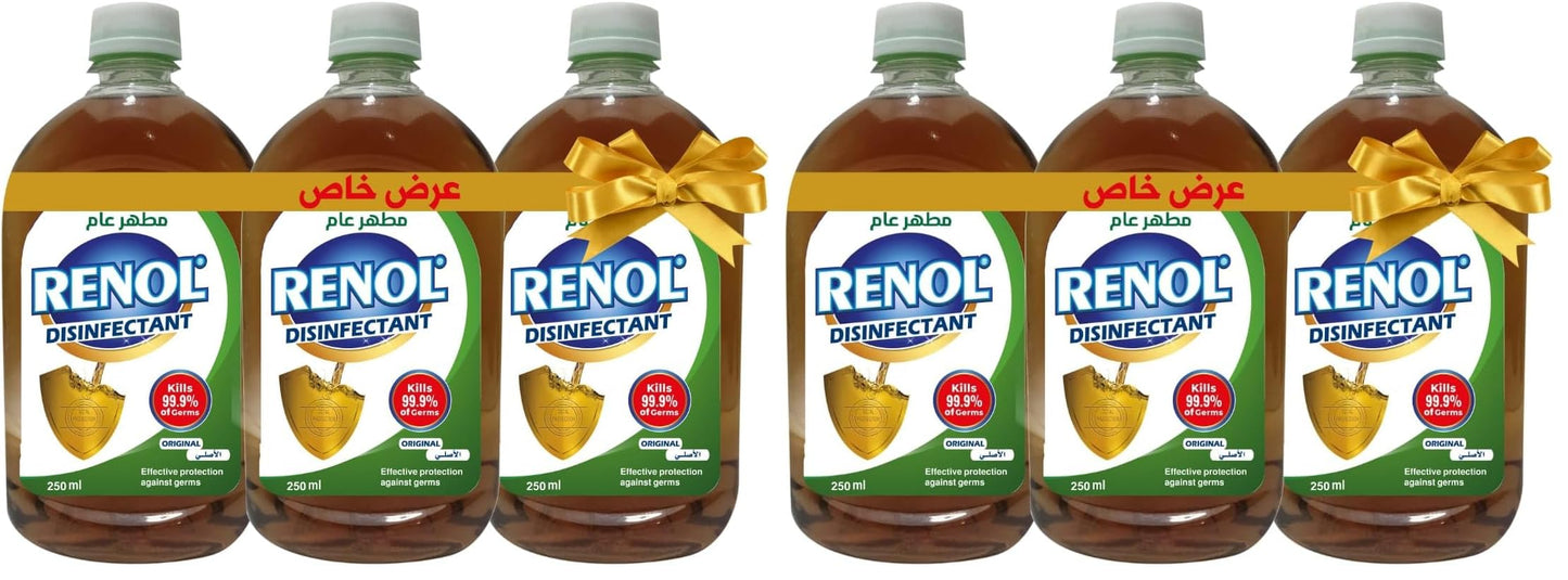 Renol liquid disinfectant, 250 ml, set of 3 pieces package may vary (Pack of 2)