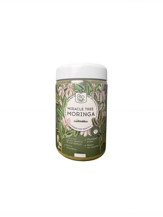 Biohayah, Moringa Powder - 100 g, Non-GMO, 100% Raw, Vegan and Gluten-Free