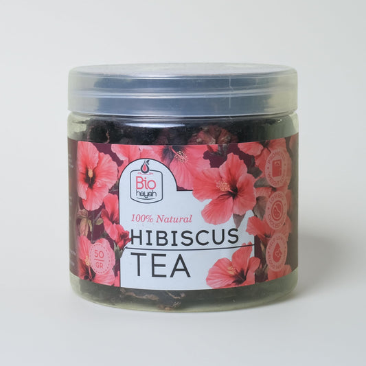 Biohayah, Hibiscus Tea 50 g - Naturally Dried Hibiscus Flowers Perfect Hot and Iced Tea
