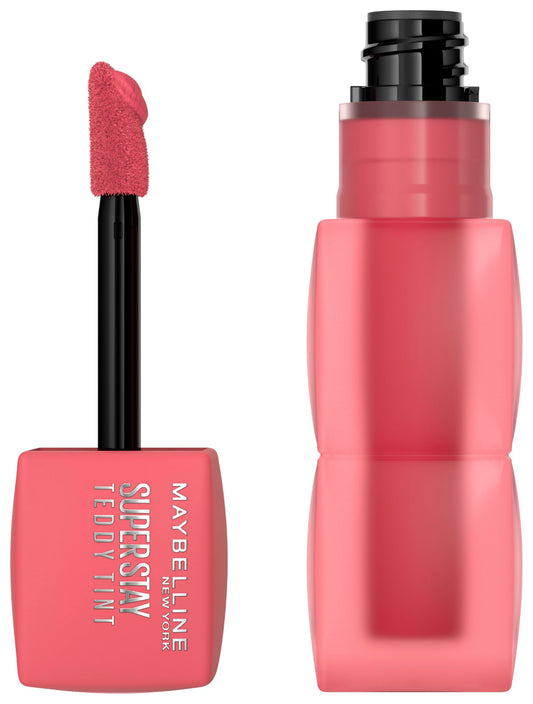 MAYBELLINE New YorkSuper Stay Teddy Lip Tint, Long Lasting Matte Lipstick For Up To 12HR Wear, Petal core Shade 40