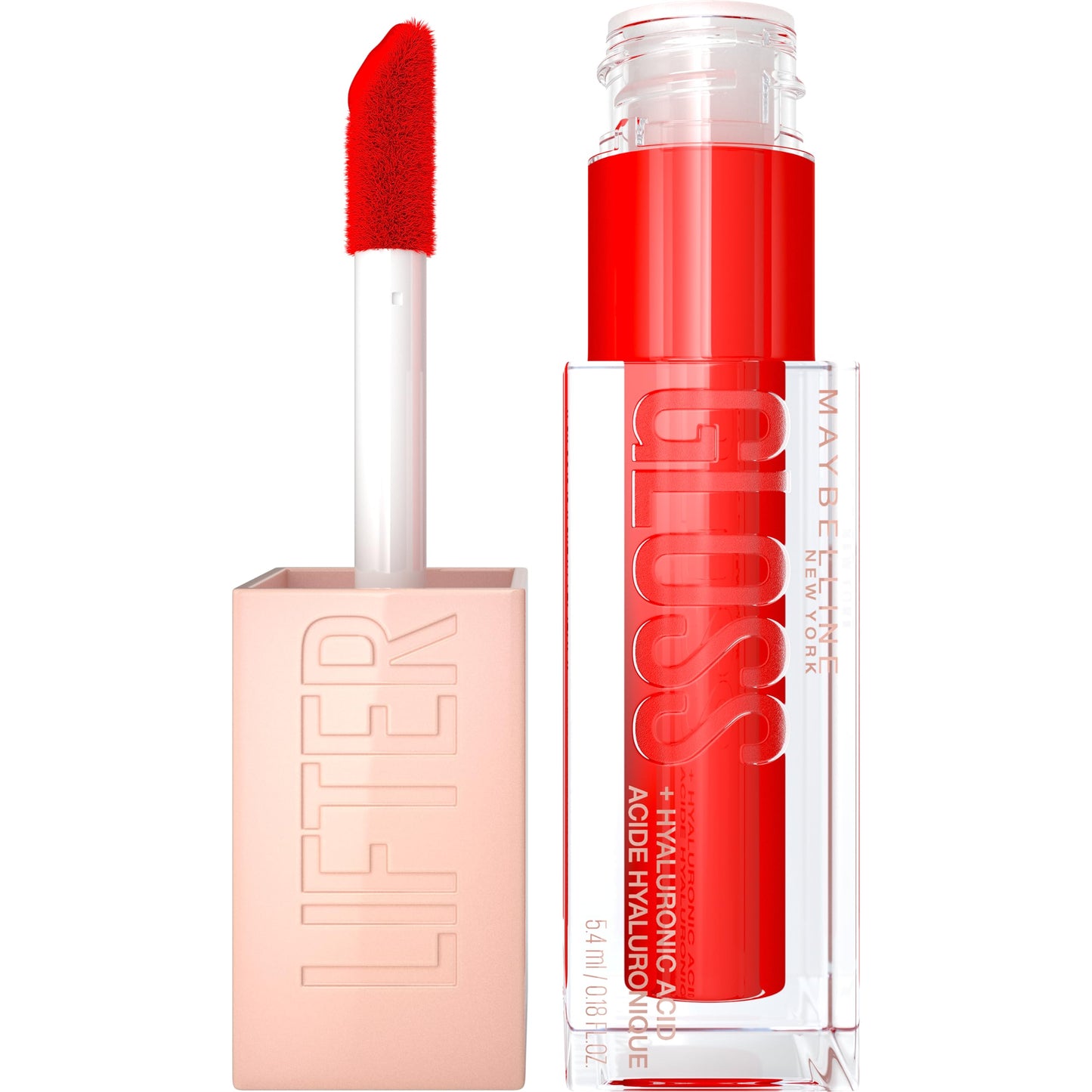 MAYBELLINE New York LIFTER GLOSS WITH HYALURONIC ACID, HYDRATING LIP GLOSS, HIGH SHINE, MOISTURIZING, 023 sweet heart