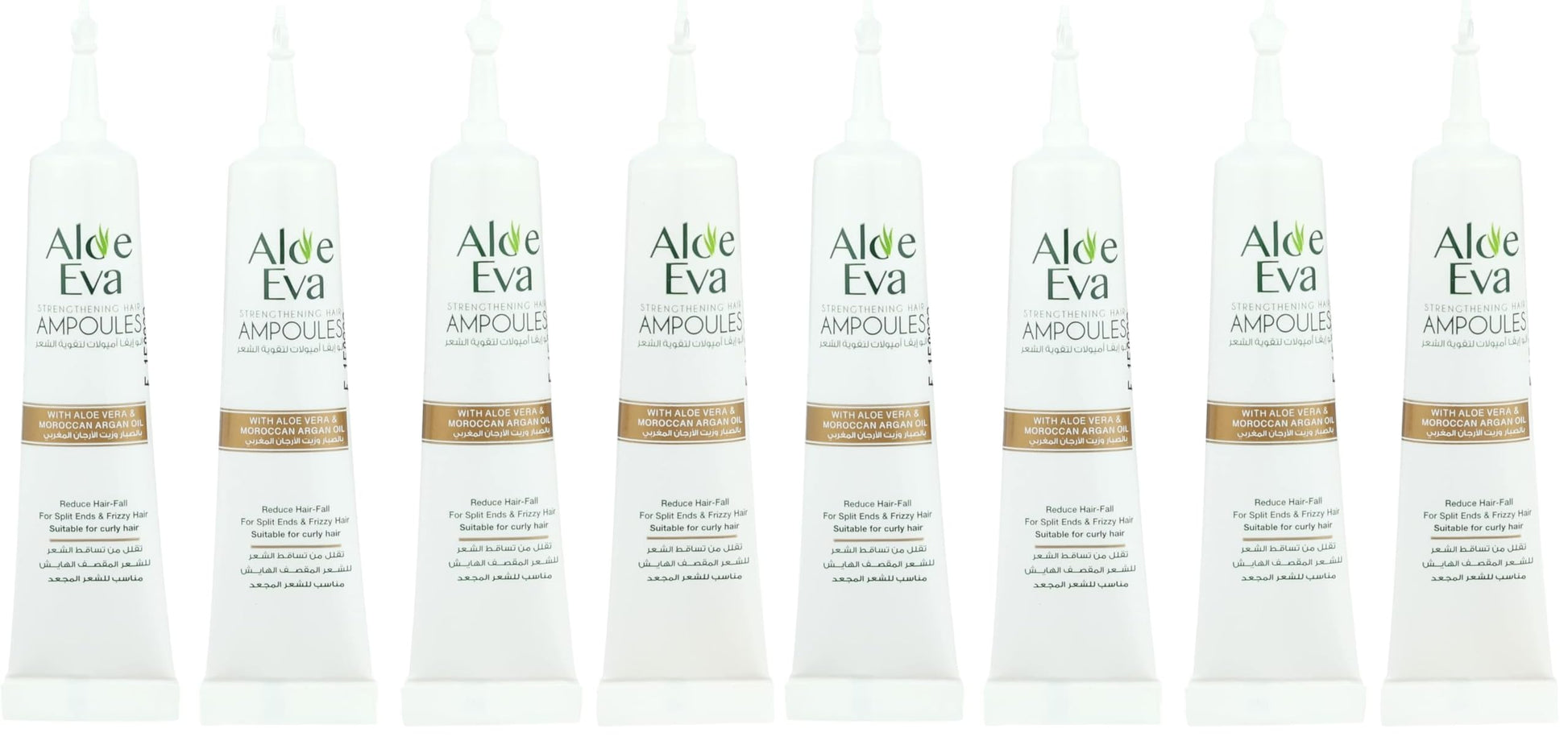 Aloe Eva strengthening hair ampoules with aloe vera and argan oil 15ml (4 ampoules) (Pack of 2)