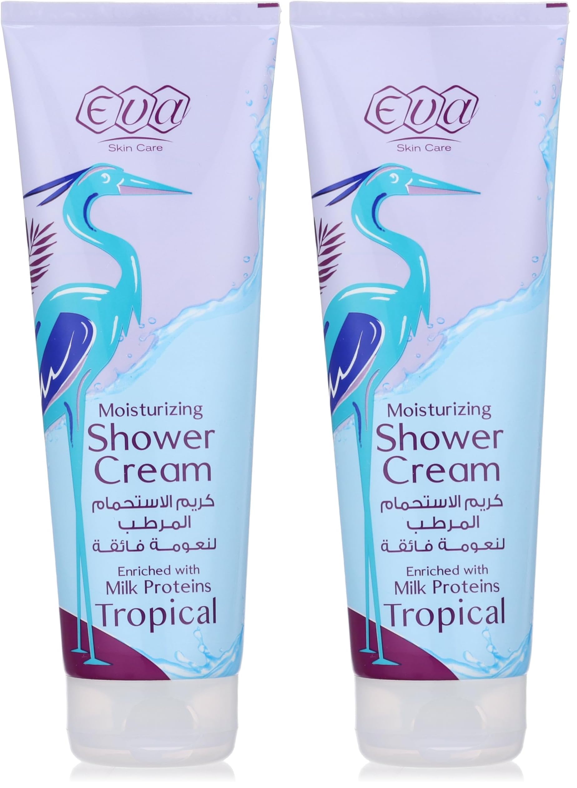 Eva Skin Care Moisturizing Shower Cream Tropical 250ml (Pack of 2)