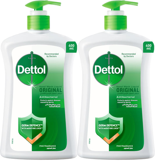 Dettol Original Handwash Liquid Soap Pump - Pine Scent| 400ml x 2| (35% Off)