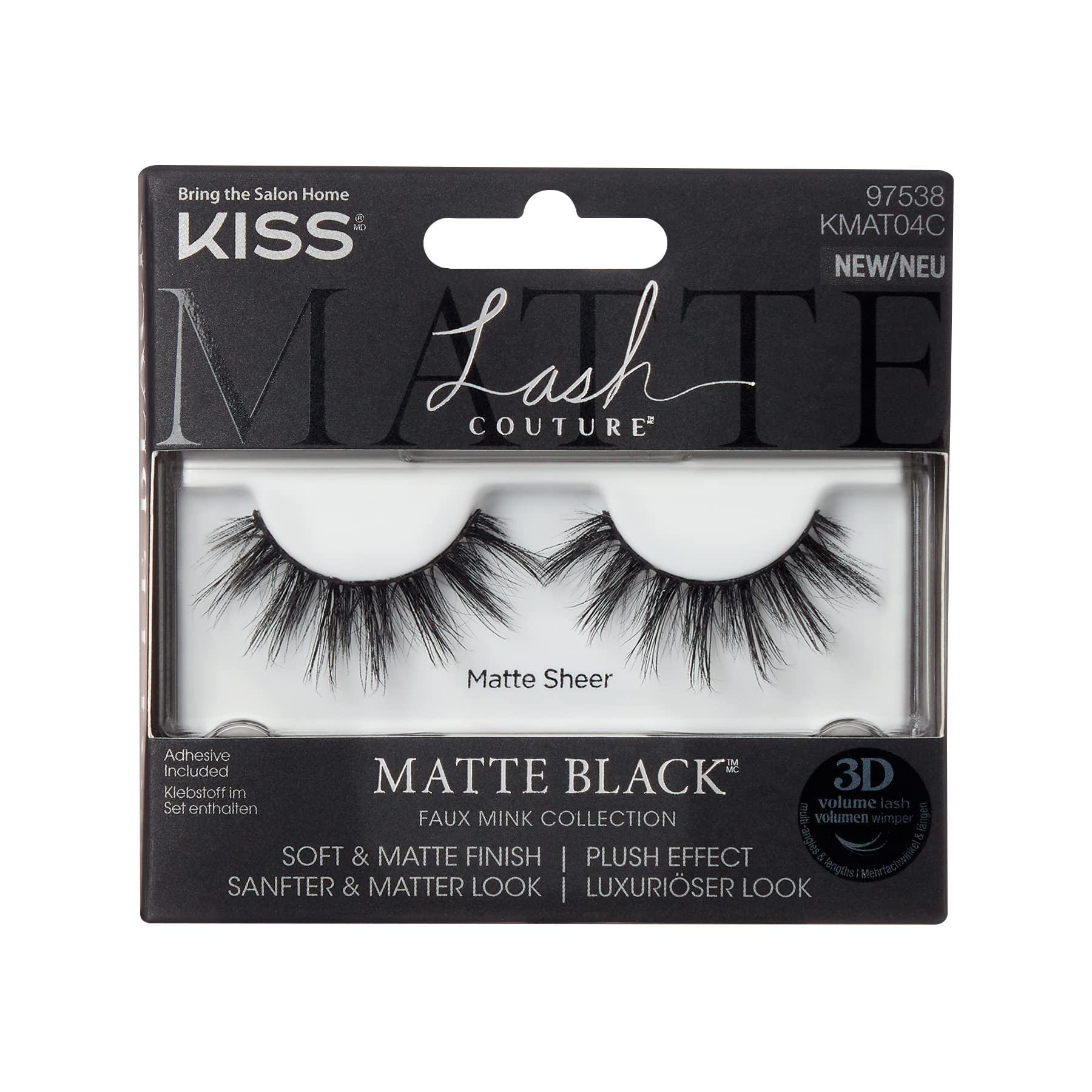 KISS 3D Matte Faux Mink Collection Lash KMAT04C KISS