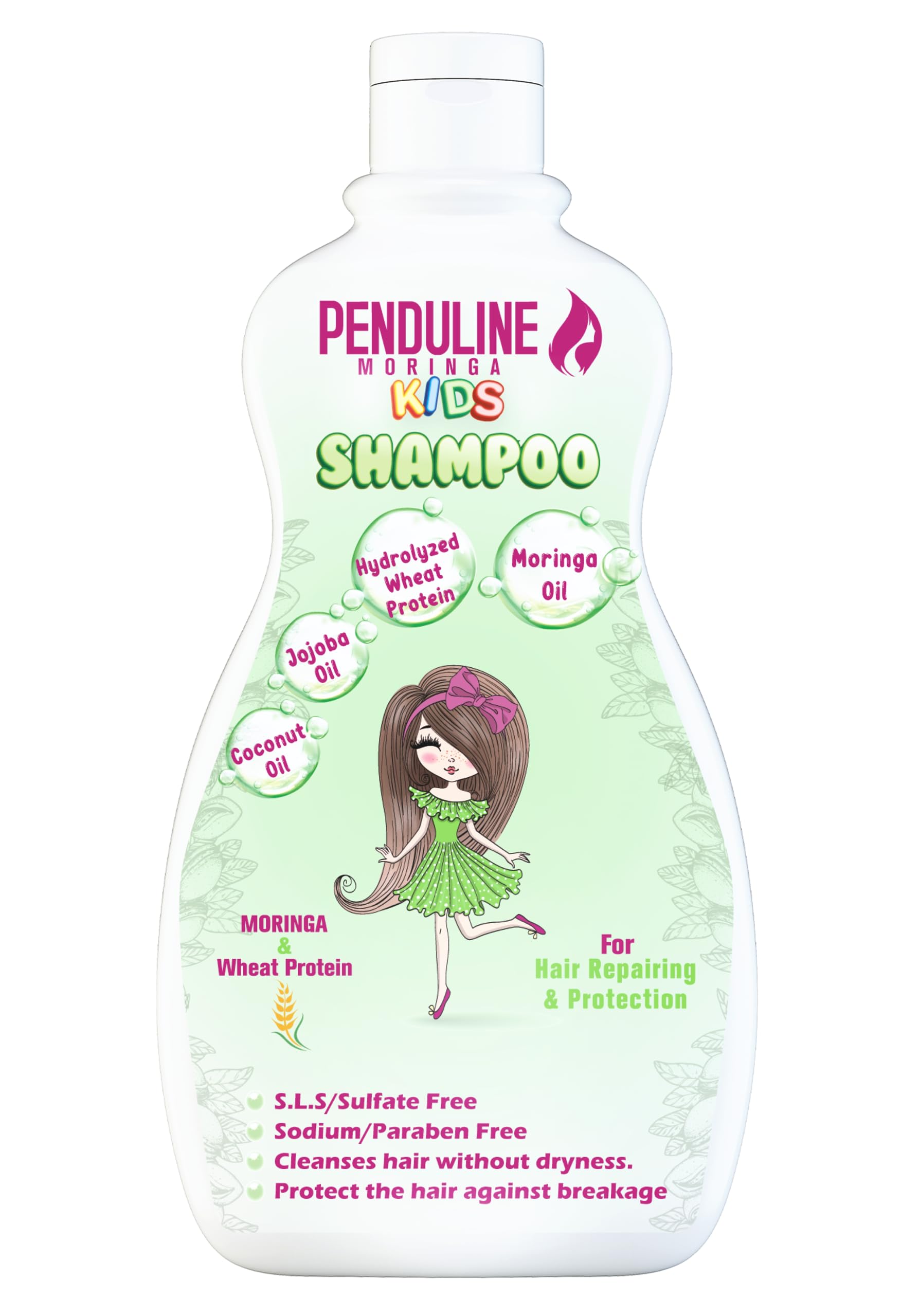 Penduline Moringa Kids Shampoo | Silky & Oily | Gentle Cleansing & Frizz Control |Nourishing & Moisturizing | 300 Ml