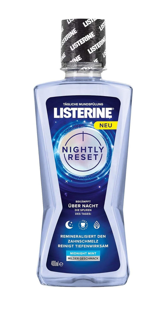 Listerine Nightly Reset Antibacterial Mouthwash (For Comprehensive Dental Care and Improved Oral Hygiene) 400ml