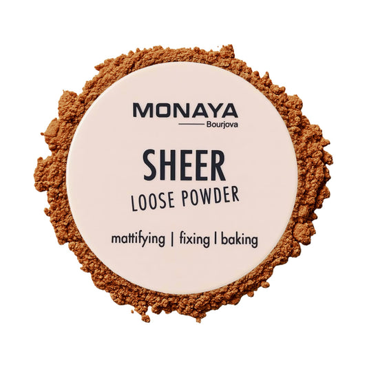 Monaya LP001 Sheer Loose Powder – 6 Colors, Lightweight Setting Powder, Oil Control, Smooth Matte Finish, Long-Lasting & Flawless Look for All Skin Types, 12g Each (LP105#, 12g)