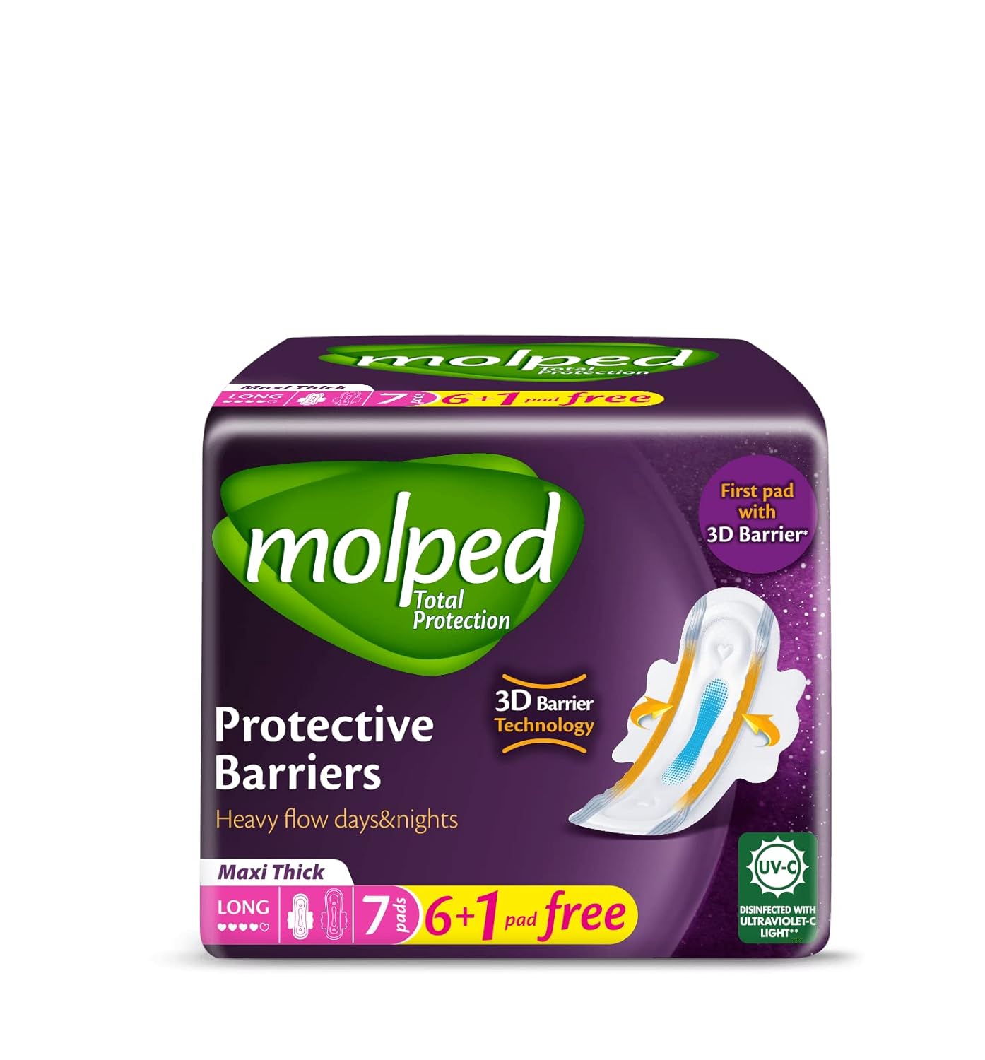 Molped Total Protection - Single Pack - long 7 Pads