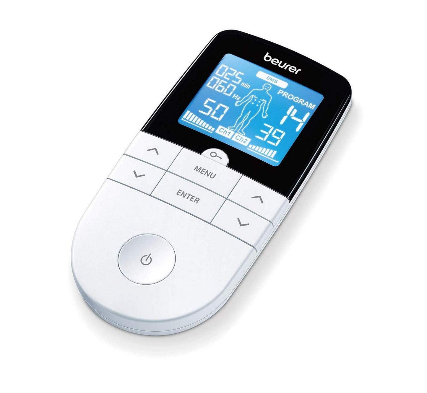 Beurer EM49 Handheld Digital TENS/EMS Machine with LCD Electrode Positioning Indicator