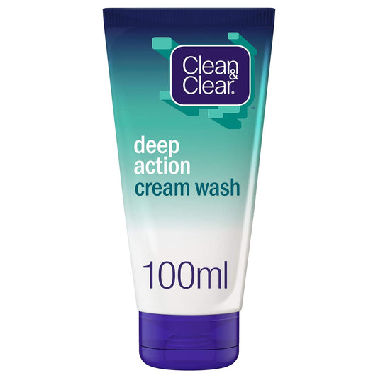Clean & Clear Facial Cream Wash, Deep Action, 100ml