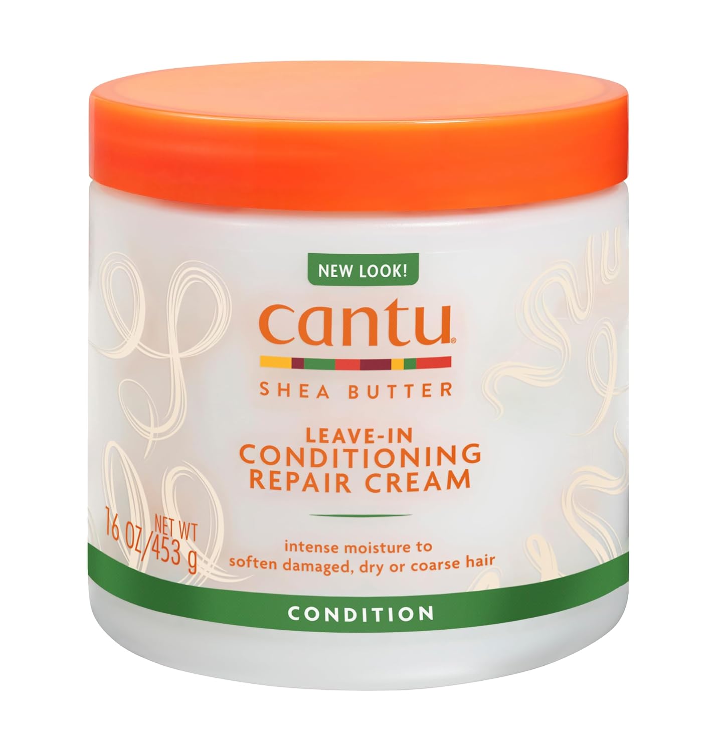 CANTU Leave-in Conditioning Repair Cream - Deep Penetrating Treatment - Intensive Moisturising - Leaves Hair Soft and Grippy - For Damaged, Dry or Rough Hair - 453 g
