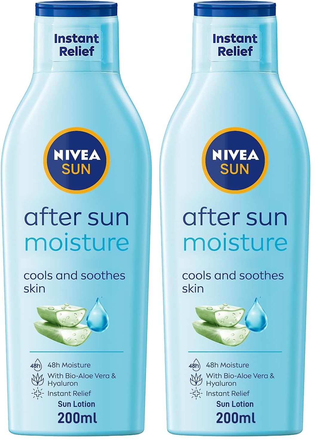 NIVEA SUN After Sun Lotion, Aloe Vera & Avocado Oil, 200ml (Pack of 2)