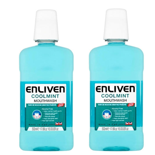 Enliven Coolmint Mouthwash, 500 ml -Twin Pack