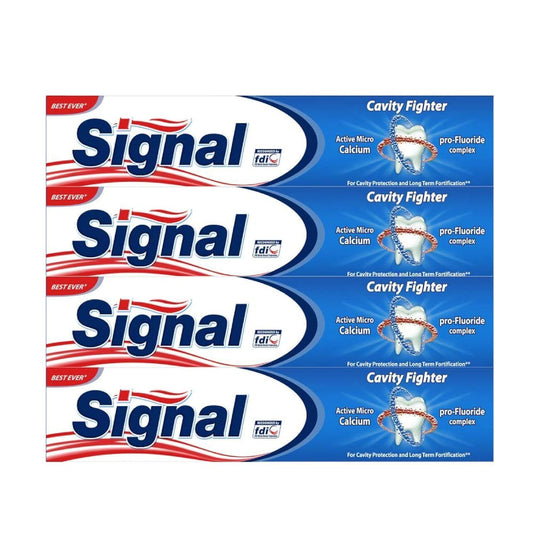 Signal Cavity Fighter Toothpaste, 4 x 120ml