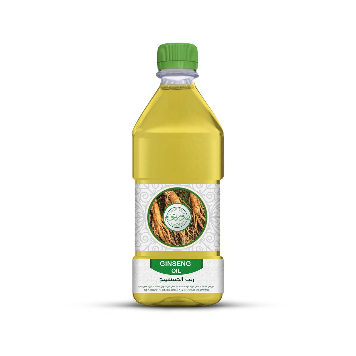 Purity- بيورتي Ginseng Oil Unrefined Cold Pressed, 100% Pure & Natural, Ideal for Vitality Boost, Skin Radiance, and Hair Strength 1 L