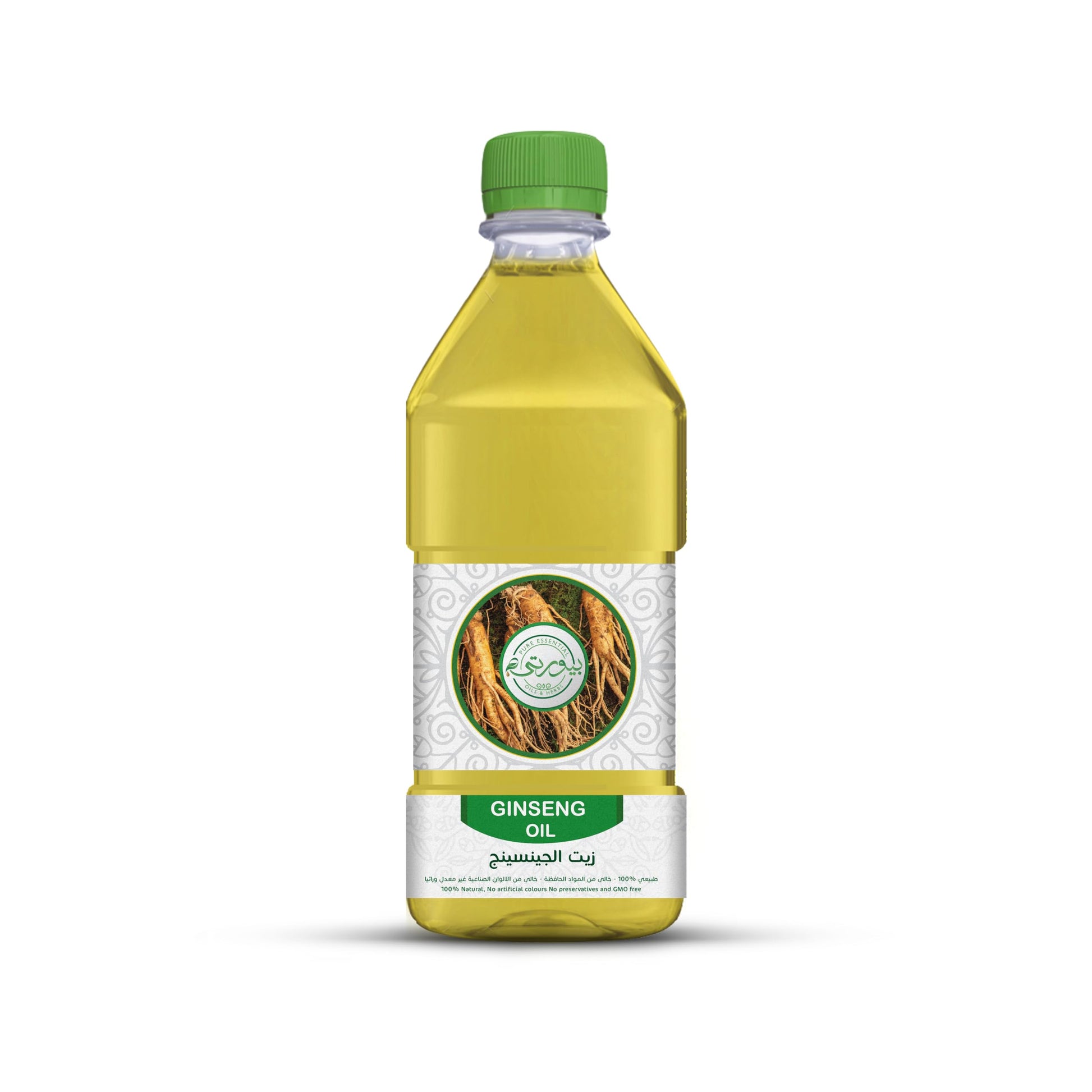 Purity- بيورتي Ginseng Oil Unrefined Cold Pressed, 100% Pure & Natural, Ideal for Vitality Boost, Skin Radiance, and Hair Strength 1 L