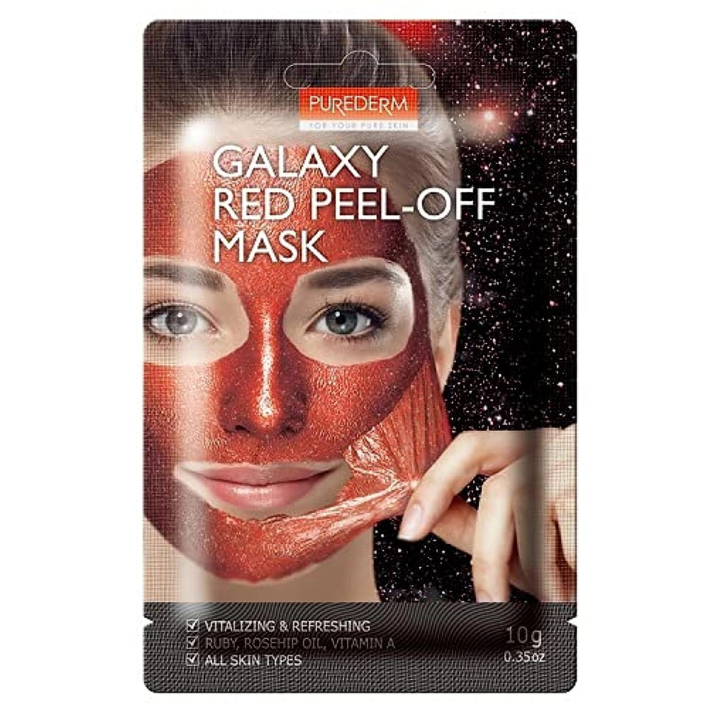 Purederm GALAXY RED PEEL-OFF MASK- 10 gm - 2 pcs
