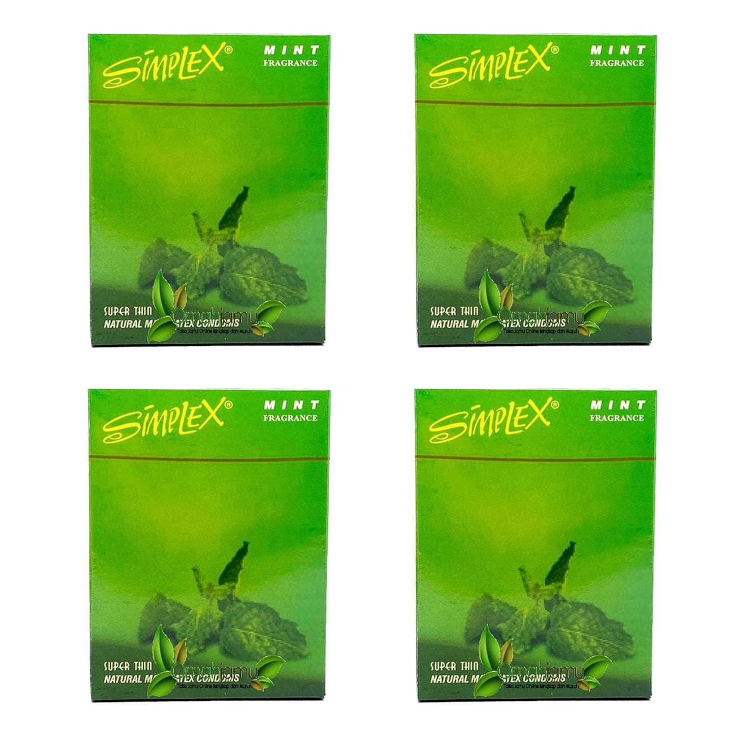 Simplex Mint Fragrance Super Thin Natural Male Latex 4 Pack - 3 Condoms