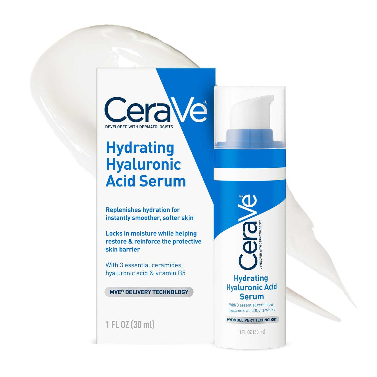 CeraVe Hyaluronic Acid Serum For Face With Vitamin B5 ...