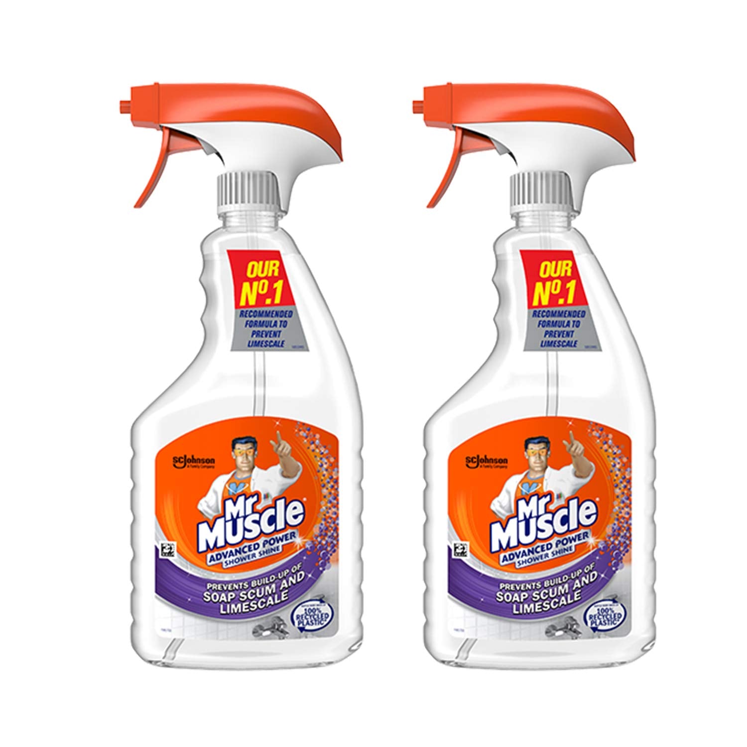 Mr Muscle Advanced Power Shower Shine, 750ml, Pack of 2