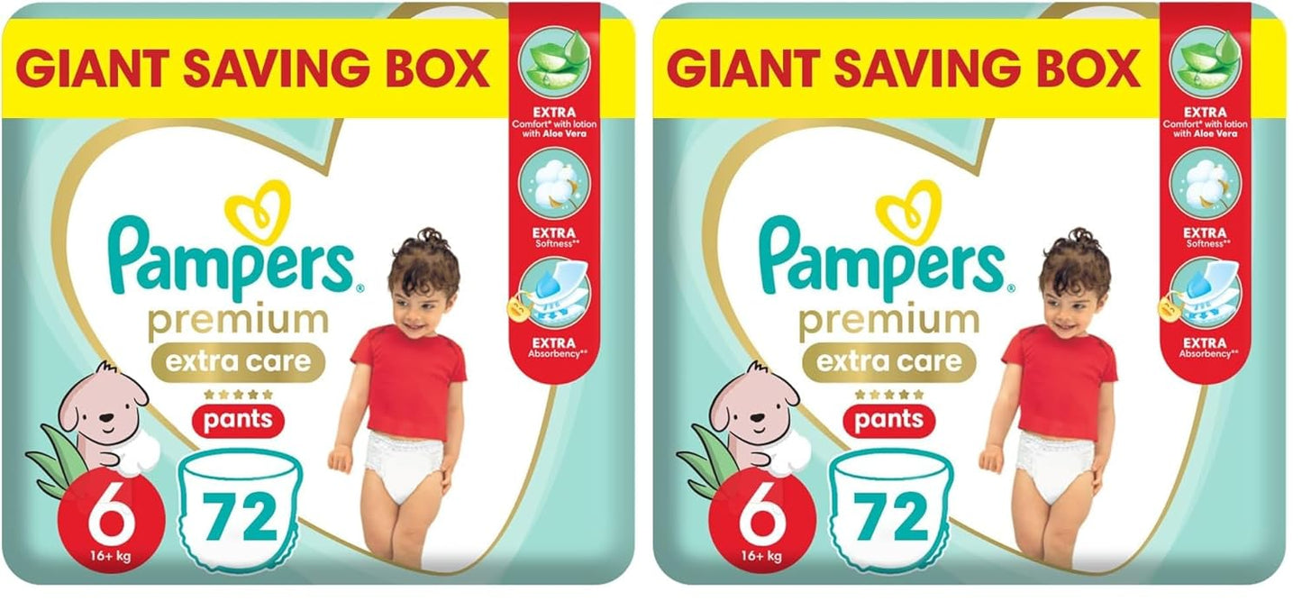Pampers Premium Care Pants Case, Size 6, 16+ KG, 72 Diaper (Pack of 2)