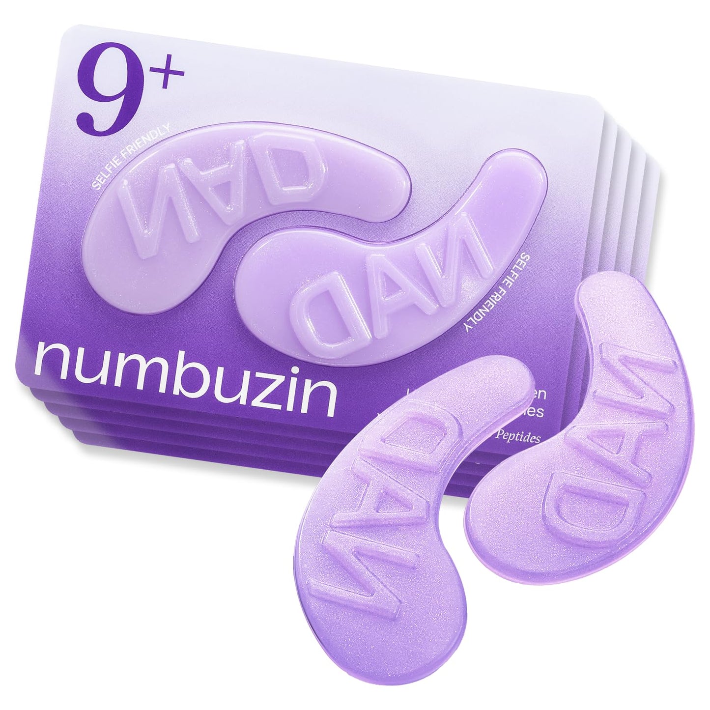 numbuzin No.9 Eye Patches | Nad+ Collagen Under Eye Patches | Dark Circles, Cooling, Puffy Eyes, Eyebags, Wrinkles | Peptides, Caffeine, Niacinamide | Self Care, Gift | 5 Pairs, 10 Patches