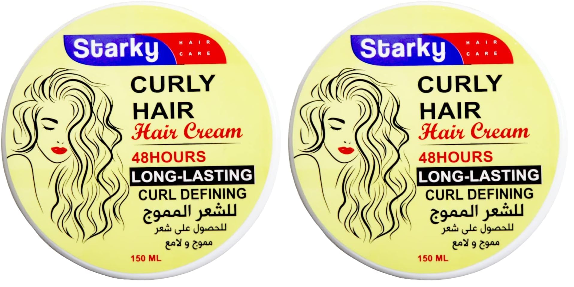 Starky hair care hair cream curly hair 48 hours long-lasting curl defining-150ml (Pack of 2)