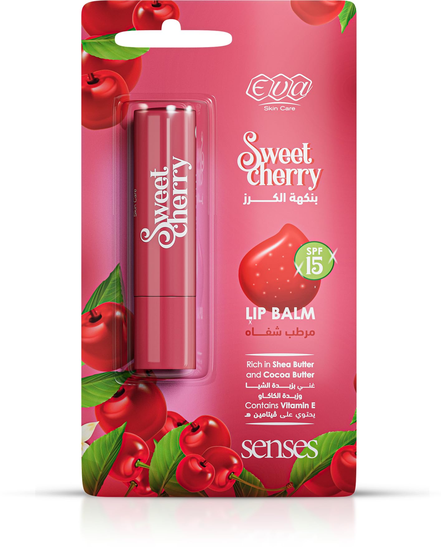 Eva Skin Care Senses Lip Balm Sweet Cherry 4 Gm