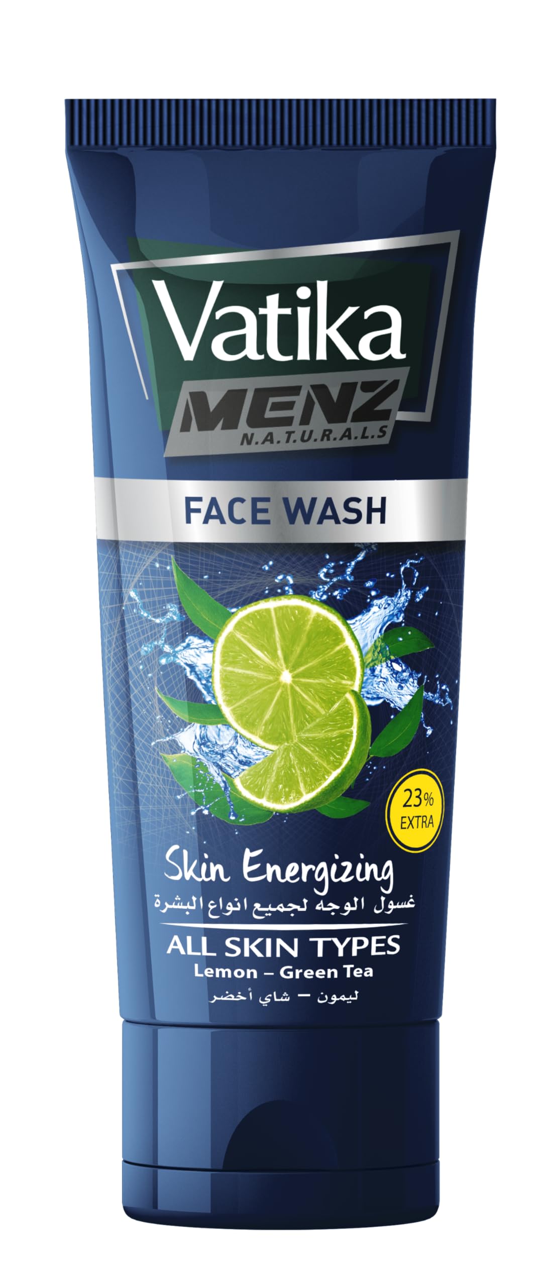 Vatika Menz Skin Energizing Facewash (150mL + 35mL) | Deep Cleansing Formula for Impurity Removal & Oil Control | Leaves Skin Resilient, Clear & Revitalized