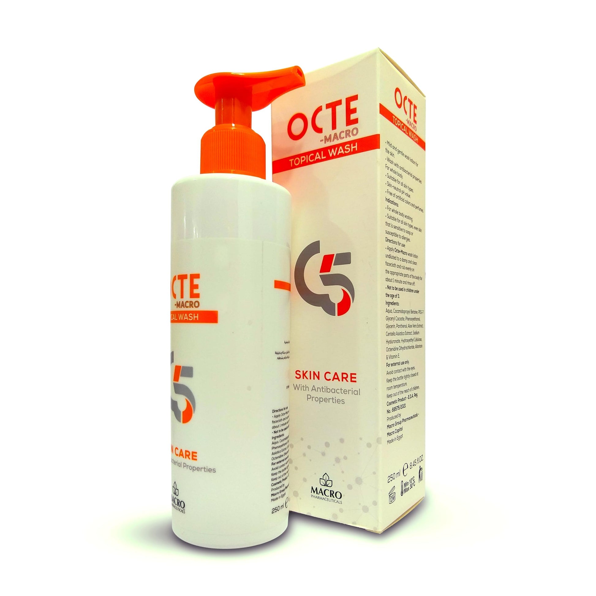 Macro Octe Topical wash With Antibacterial Properties 250 ml