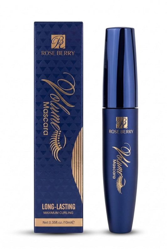 Rose Berry Volumizing Mascara, Blue, Long-Lasting Maximum Curling, 10ml