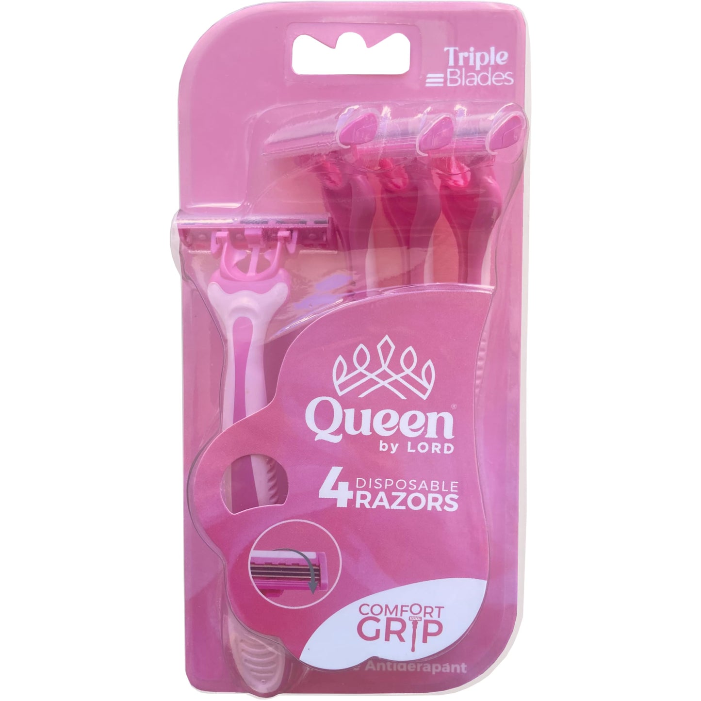 Queen By Lord Triple Blade Shaving Razor Set Of 4