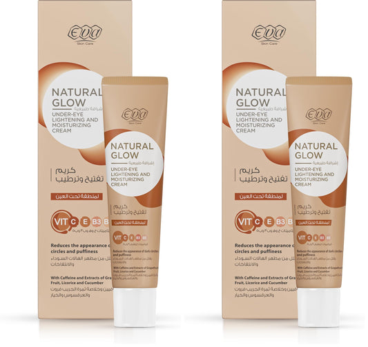 Eva Skin Care Natural Glow Eye Cream 15 g (Pack of 2)