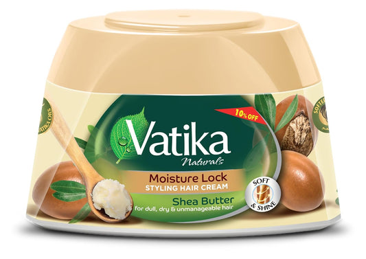 Vatika Naturals Shea Butter Hair Cream (125mL) | Natural Moisturizing Hair Cream | Promotes Richer Hair Look | For All Hair Types