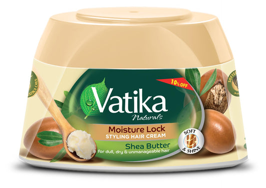 Vatika Naturals Shea Butter Hair Cream (190mL) | Natural Moisturizing Hair Cream | Promotes Richer Hair Look | For All Hair Types