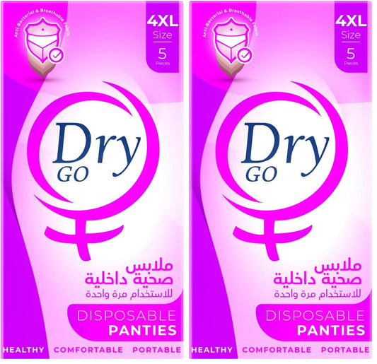 Dry Go Underwear - Disposable - 5 Pieces - 4XL (Pack of 2)