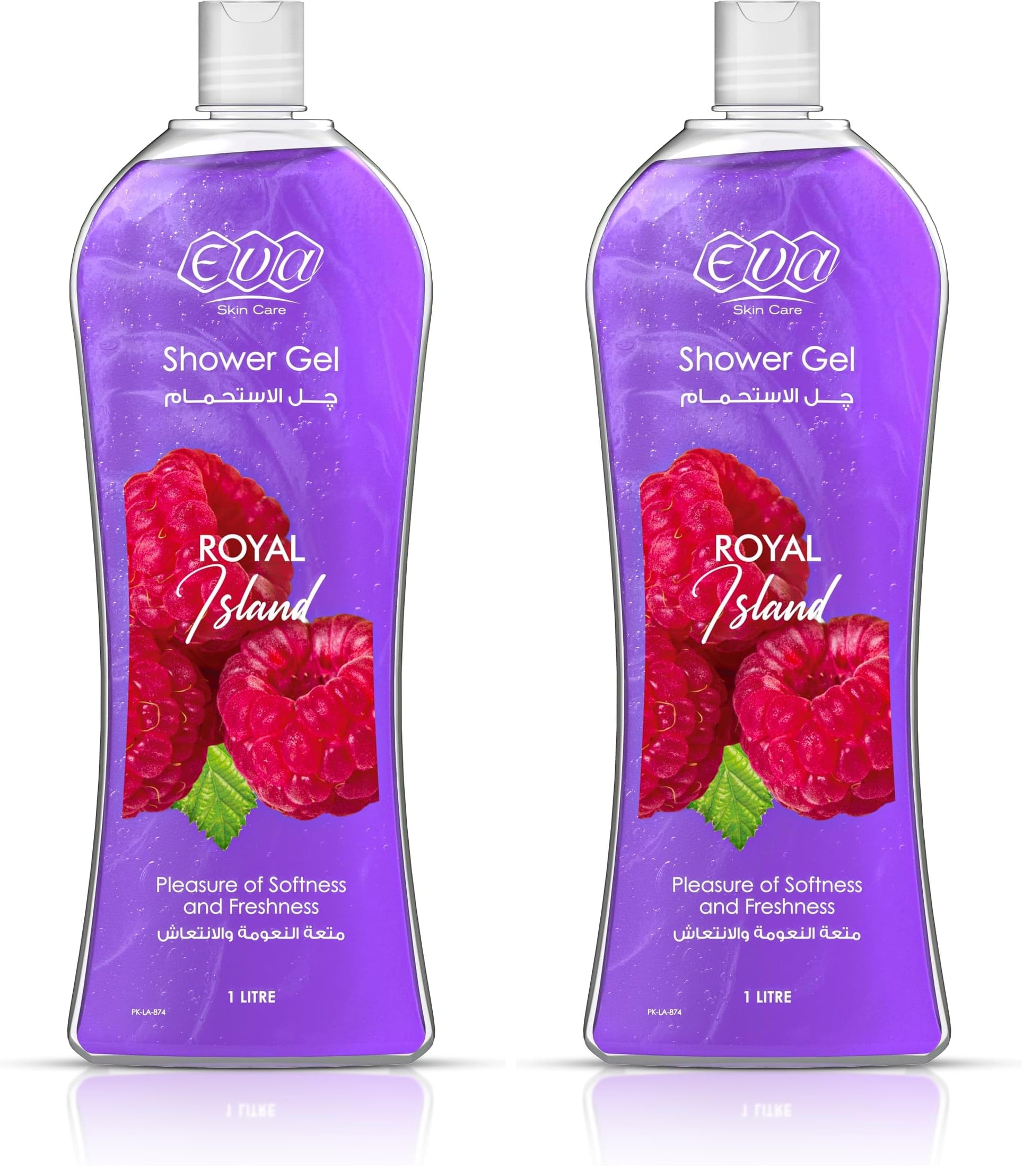 Eva Skin Care - Shower Gel, Royal Island 1 Litre (Pack of 2)