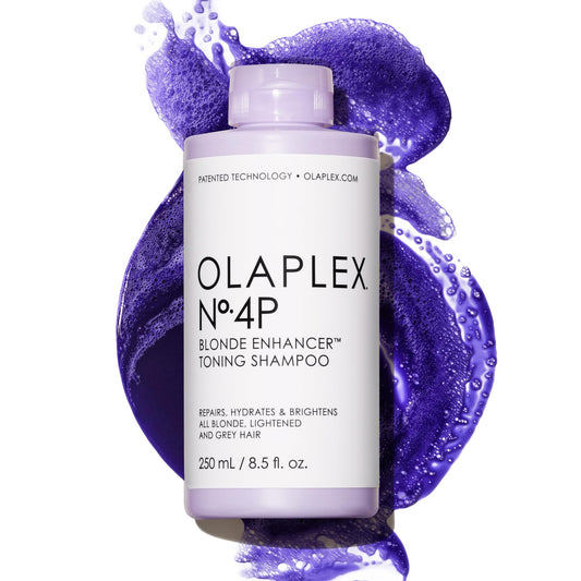 OLAPLEX No. 4P Blonde Enhancer Purple Toning Shampoo, Repairs, Hydrates, & Brightens All Blonde, Lightened, & Grey Hair, 8.5 fl oz