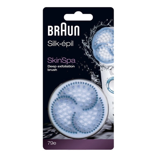 Braun Spare Parts – Deep Exfoliation Brush Head Replacement – Compatible with Braun Silk epil 7, Silk epil 9, Silk epil 9 Flex Epilators – Gently Exfoliates Skin, Wet & Dry Use – 79e Spa