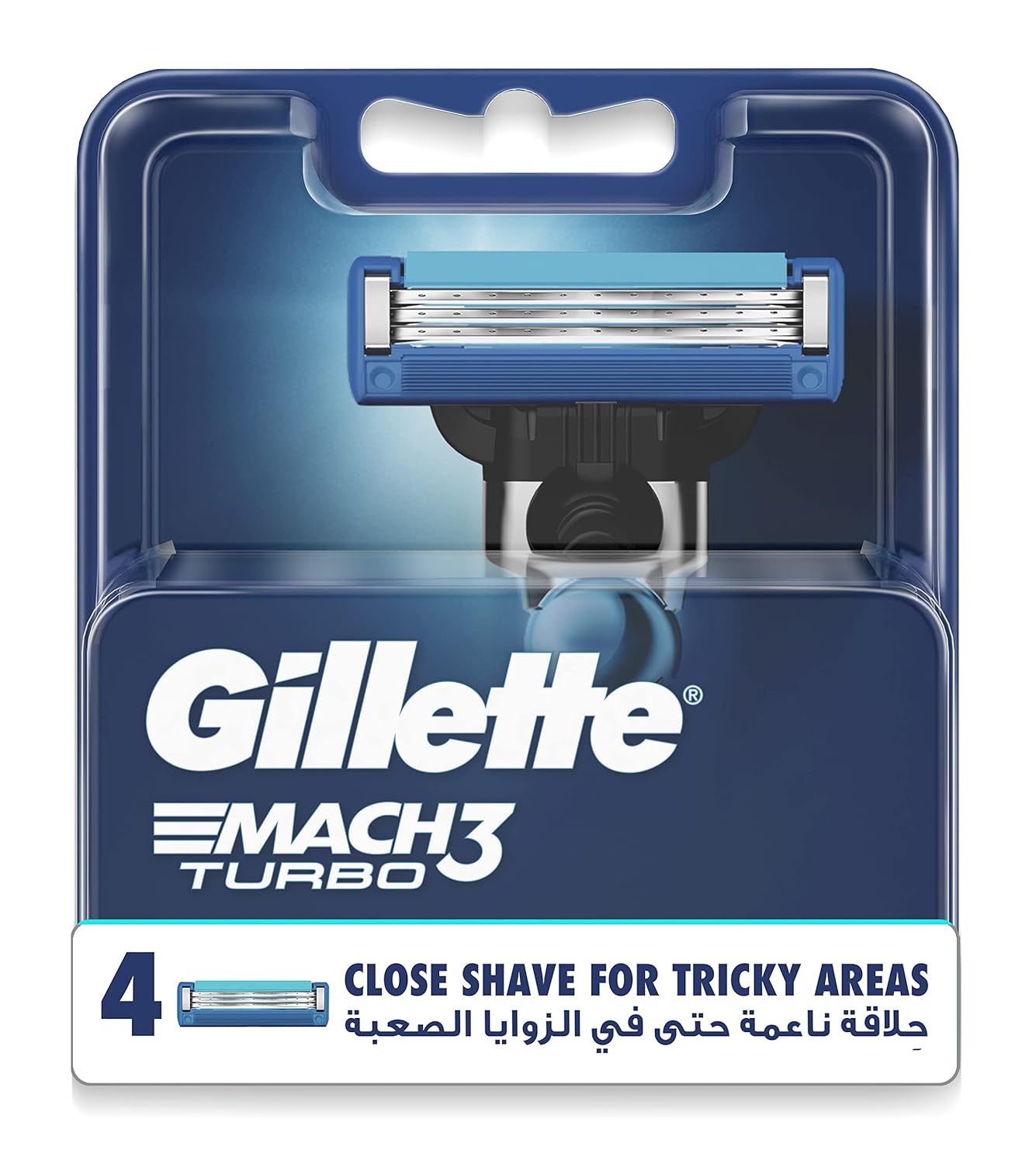 Gillette Mach3 Turbo 3D Blade refills x4 pack may vary