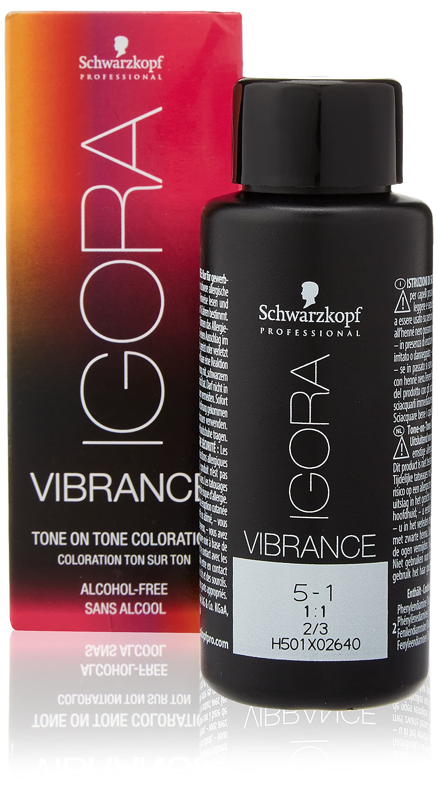 Schwarzkopf Professional Igora Vibrance Tone on Tone Hair Colour, No. 5-1 Light Brown Cendré, 60 ml, 7702045560312
