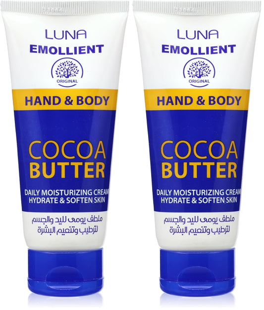 Luna Emollient hand & body cream with cocoa butter 75gm (Pack of 2)